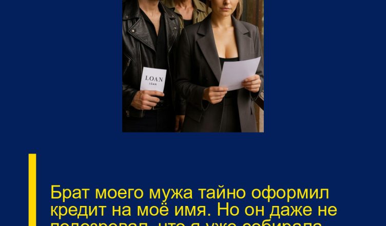 Брат моего мужа тайно оформил кредит на моё имя. Но он даже не подозревал, что я уже собирала доказательства его обмана.