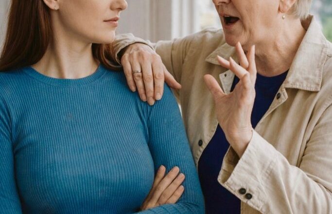 — Я к сыну приехала, а не к тебе! Уберись с дороги! — напирала свекровь. — Я к сыну приехала, а не к тебе! Уберись с дороги! — напирала свекровь.