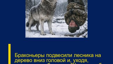 Браконьеры подвесили лесника на дерево вниз головой и, уходя, насмешливо бросили: «Хорошо тебе провести время»