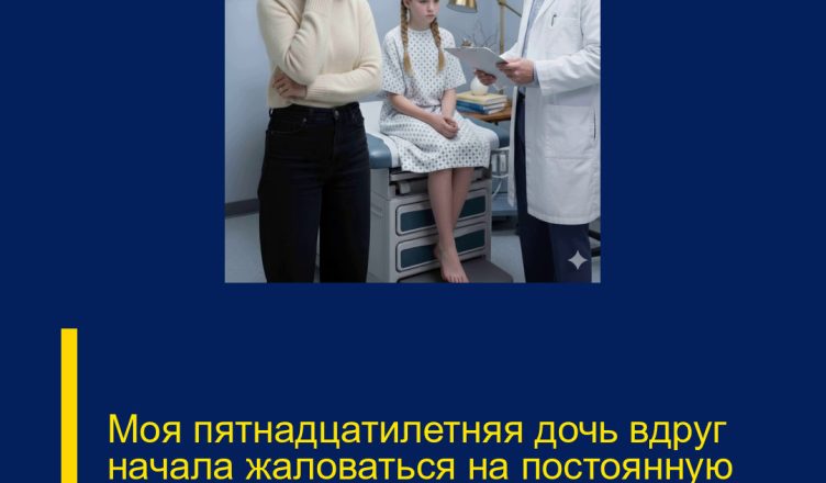 Моя пятнадцатилетняя дочь вдруг начала жаловаться на постоянную тошноту и резкие боли в животе.