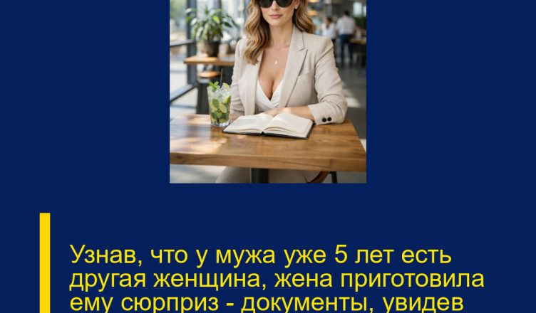 Узнав, что у мужа уже 5 лет есть другая женщина, жена приготовила ему сюрприз — документы, увидев которые он едва не лишился дара речи…