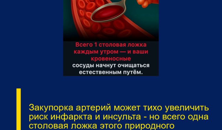 Закупорка артерий может тихо увеличить риск инфаркта и инсульта — но всего одна столовая ложка этого природного средства каждое утро помогает сохранить сосуды чистыми и крепкими.